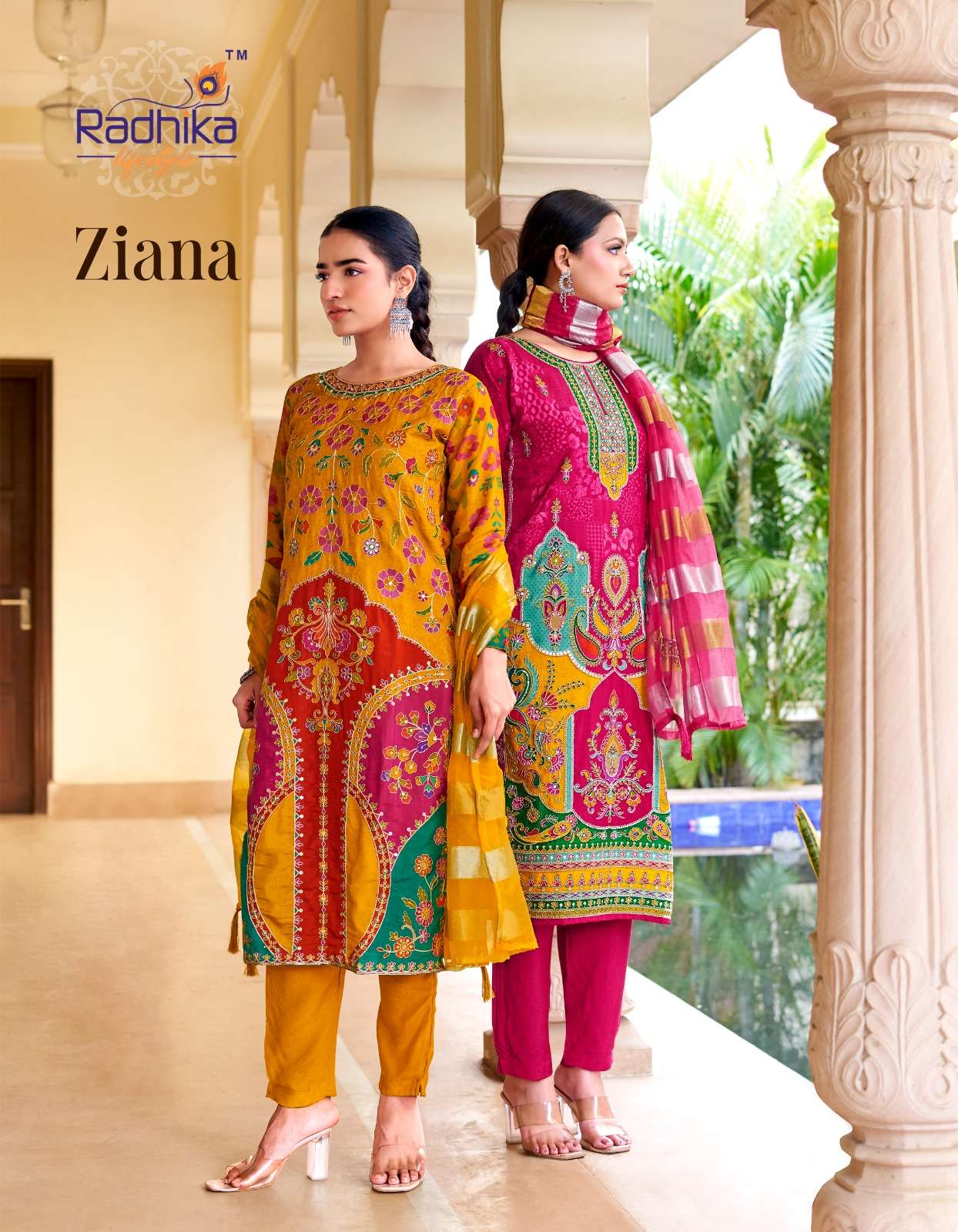 RADHIKA LIFESTYLE KURTI ZIANA VOL 1 PRINTED KURTI WHOLESALR