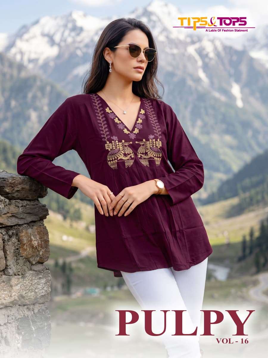 TIPS &TOPS KURTI PULPY VOL 16 PRINTED KURTI WHOLESALER