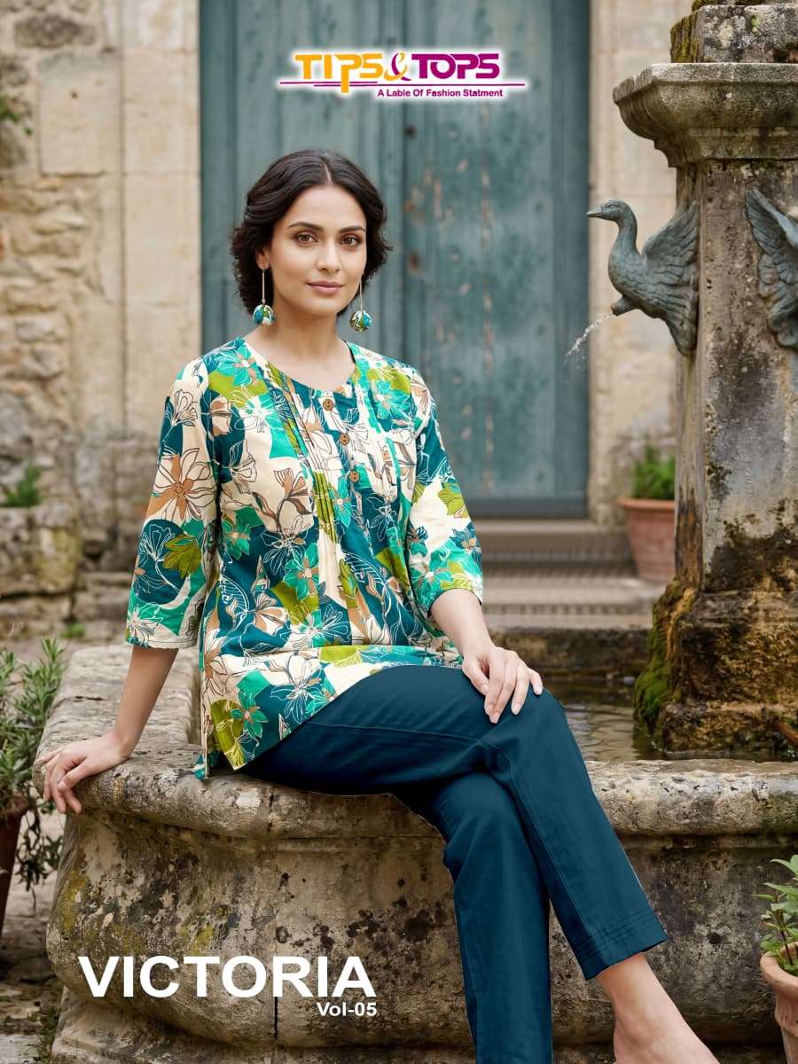 TIPS & TOPS KURTI VICTORIA VOL 05 PRINTED KURTI WHOLESALER