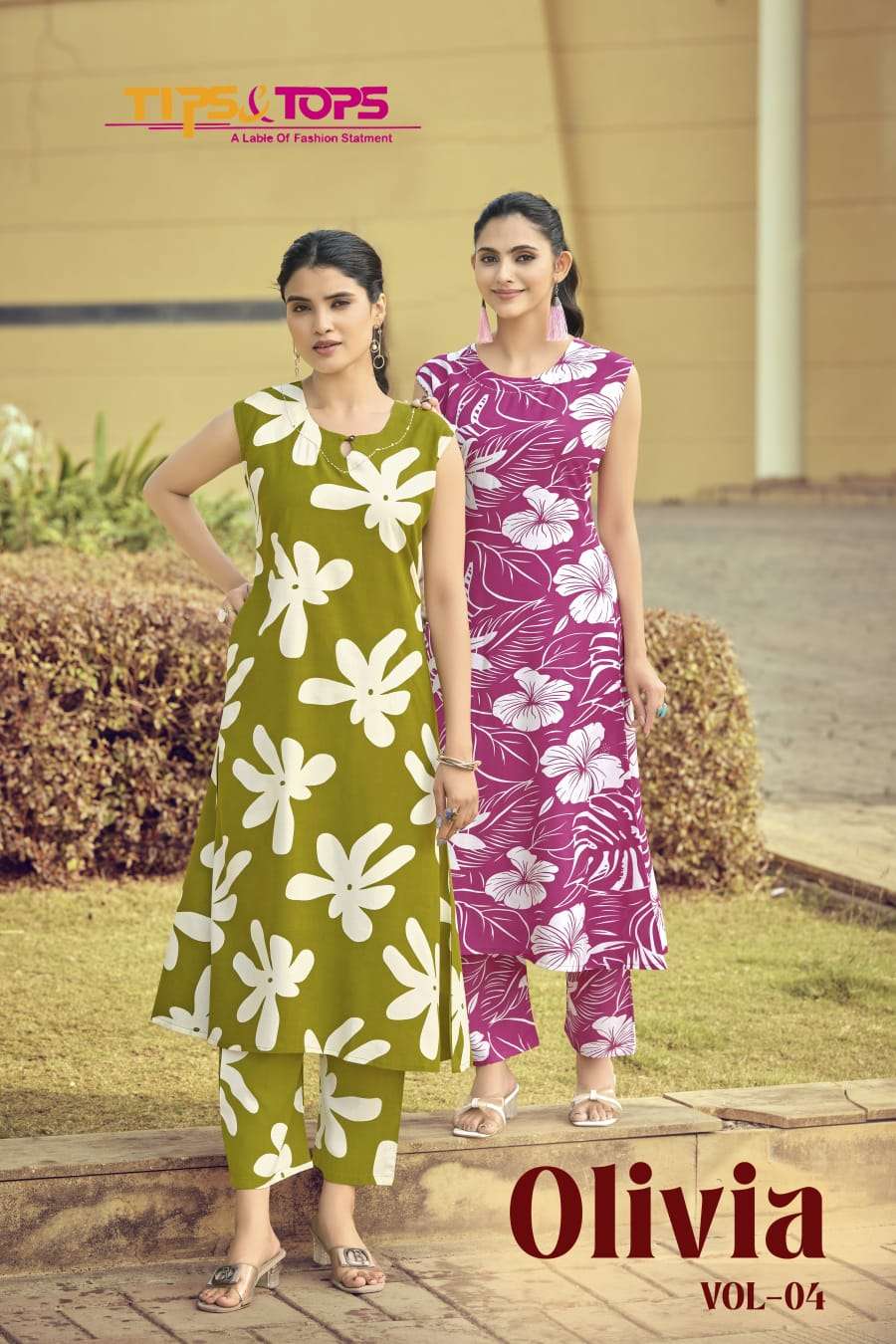 TIPS & TOPS OLIVIA Vol 04 PRINTED KURTI WHOLESALER 