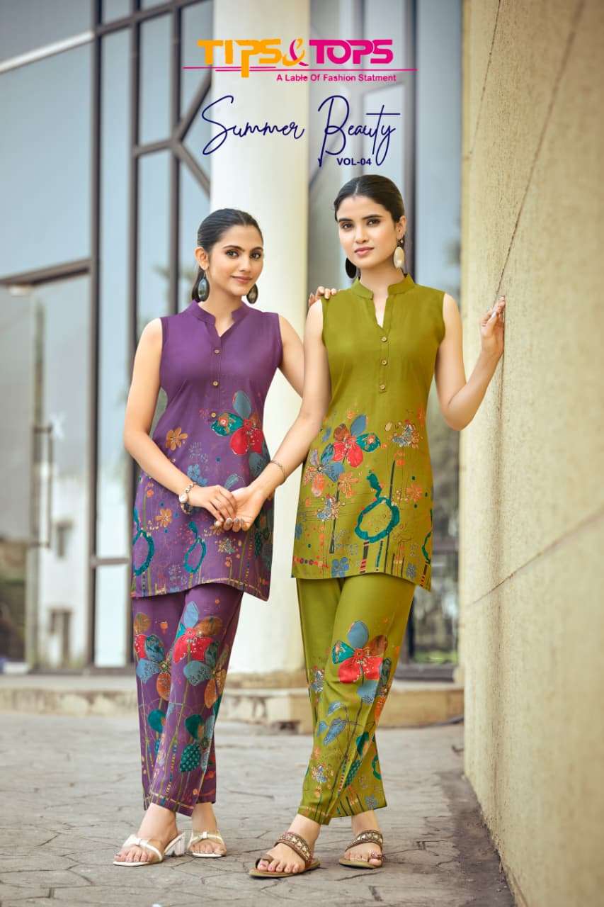 TIPS & TOPS SUMMER BEAUTY Vol 04 PRINTED KURTI WHOLESALER 