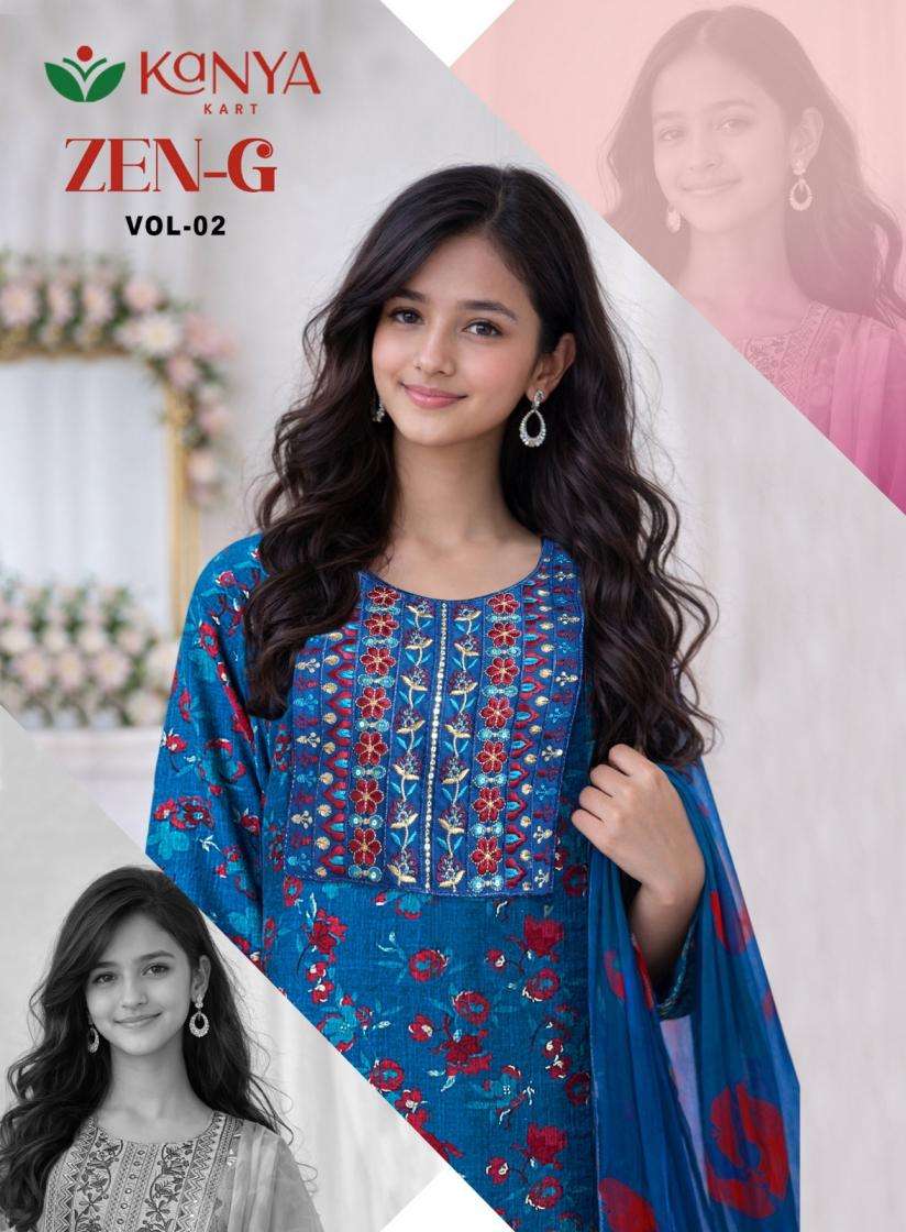 Kanya Kart ZEN G VOL 2 PRINTED KURTI WHOLESALER 