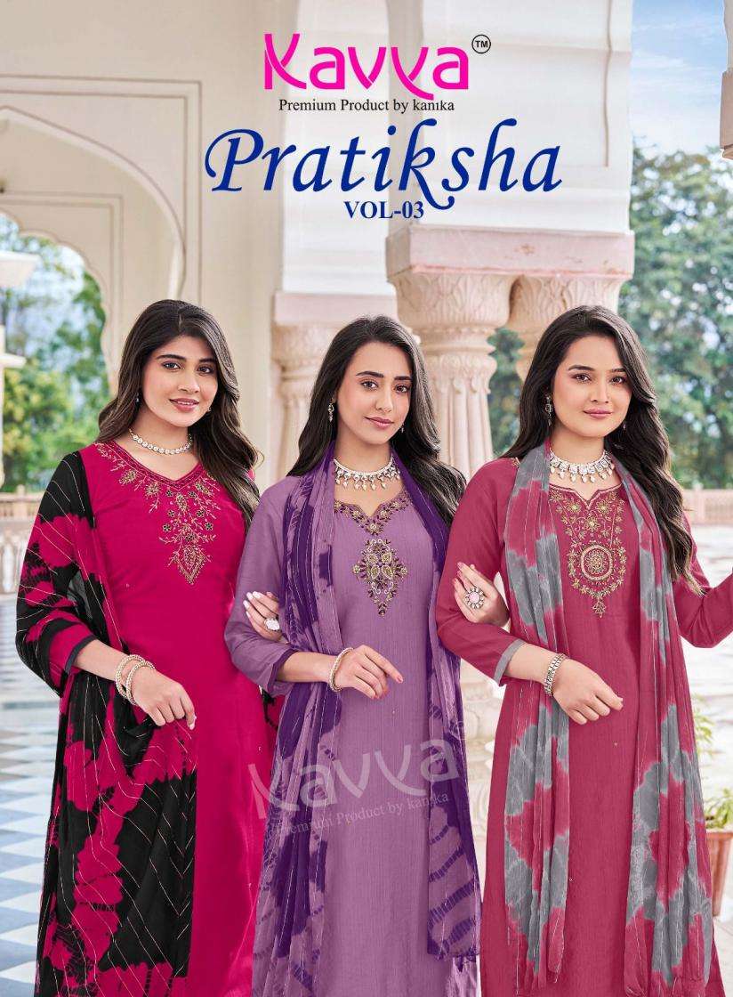 kavya KURTI pratiksha vol 3 PRINTED KURTI WHOLESALER 