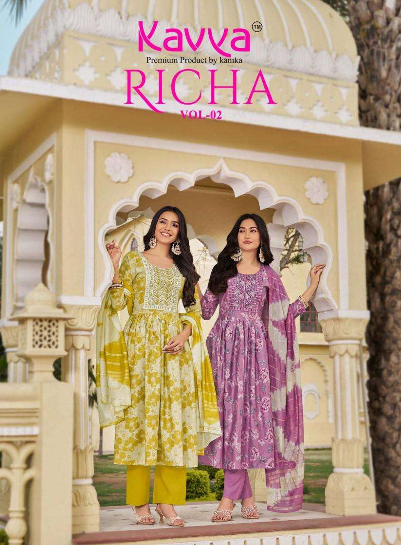 kavya KURTI richa vol 2 PRINTED KURTI WHOLESALER 