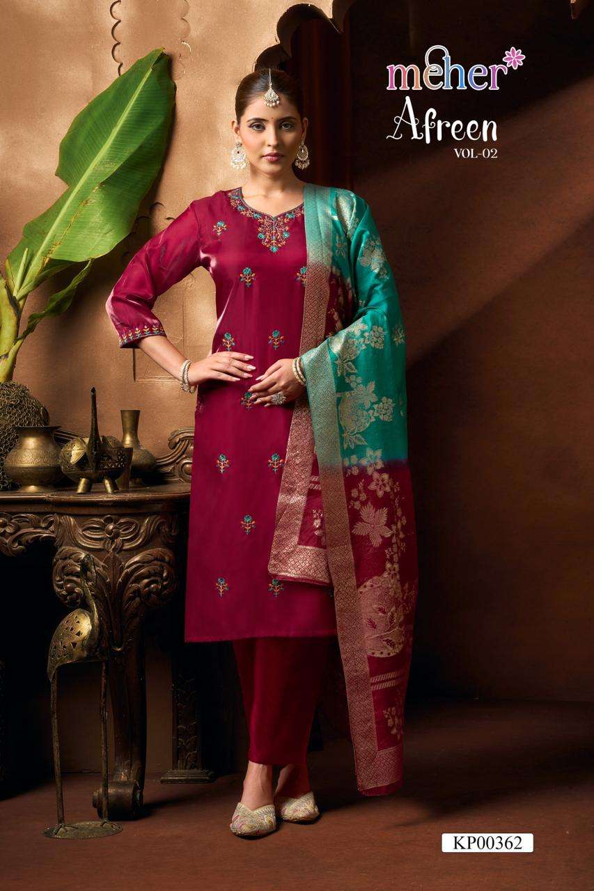 MEHER KURTI AFREEN VOL 2 PRINTED KURTI WHOLESALER 