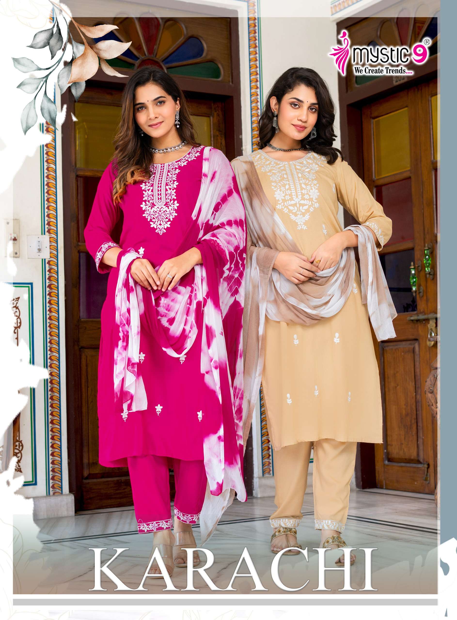 MYSTIC 9 KURTI KARACHI VOL 9 PRINTED KURTI WHOLESALER