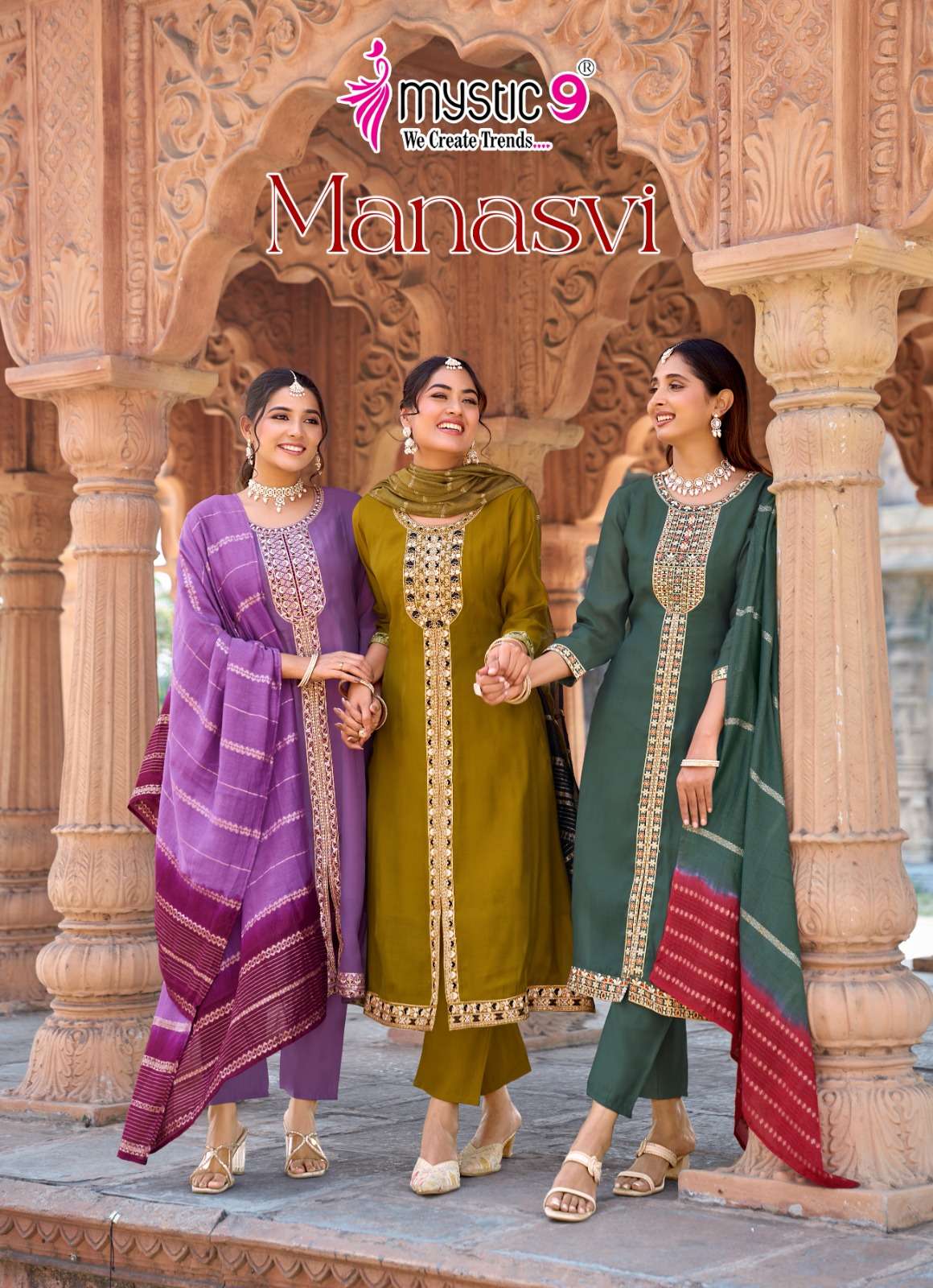 MYSTIC 9 KURTI MANASVI VOL 1 PRINTED KURTI WHOLESALER 