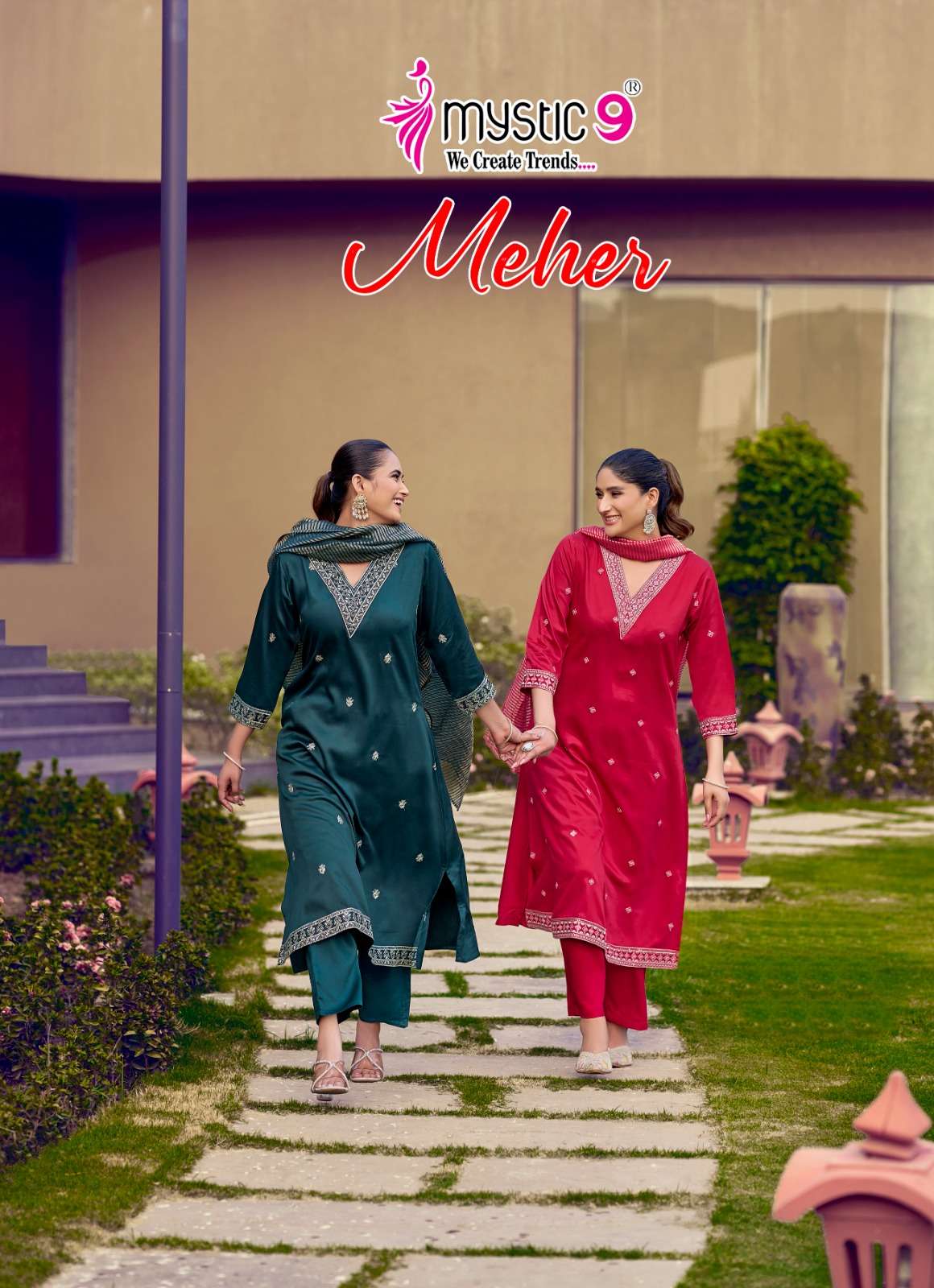 MYSTIC 9 KURTI MEHER VOL 1 PRINTED KURTI WHOLESALER 