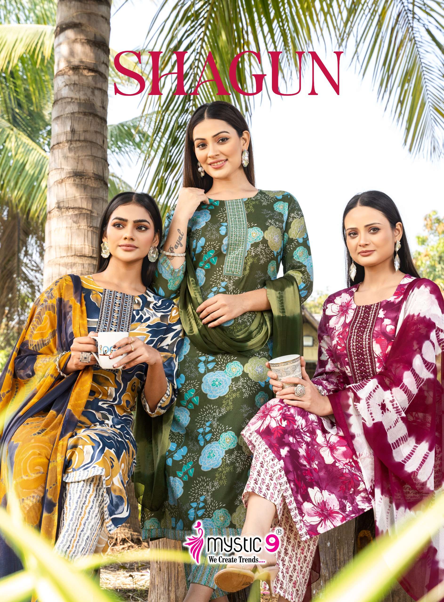 MYSTIC 9 KURTI SHAGUN VOL 27 PRINTED KURTI WHOLESALER