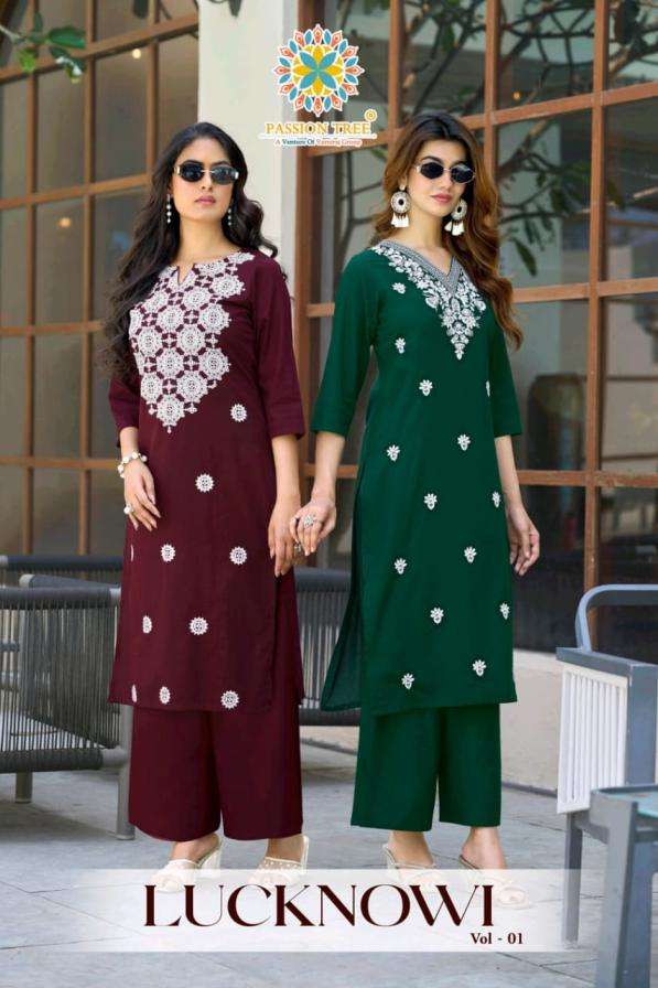 PASSION TREE KURTI LUCKNOWI VOL 1 PRINTED KURTI WHOLESALER