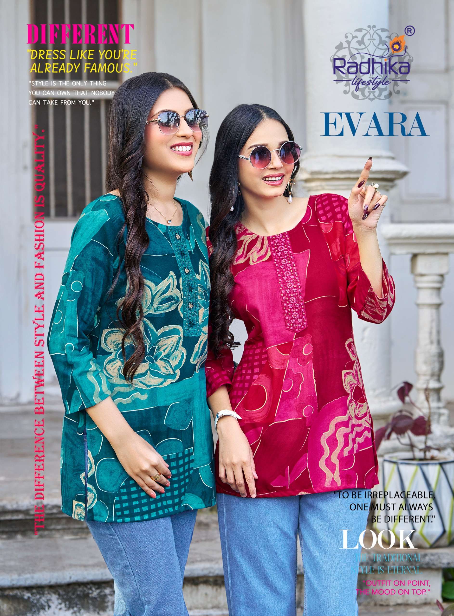 RADHIKA LIFESTYLE EVARA VOL 1 PRINTED KURTI WHOLESALER