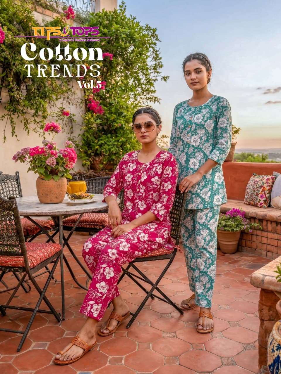 TIPS & TOPS COTTON TRENDS Vol 05 PRINTED KURTI WHOLESALER 