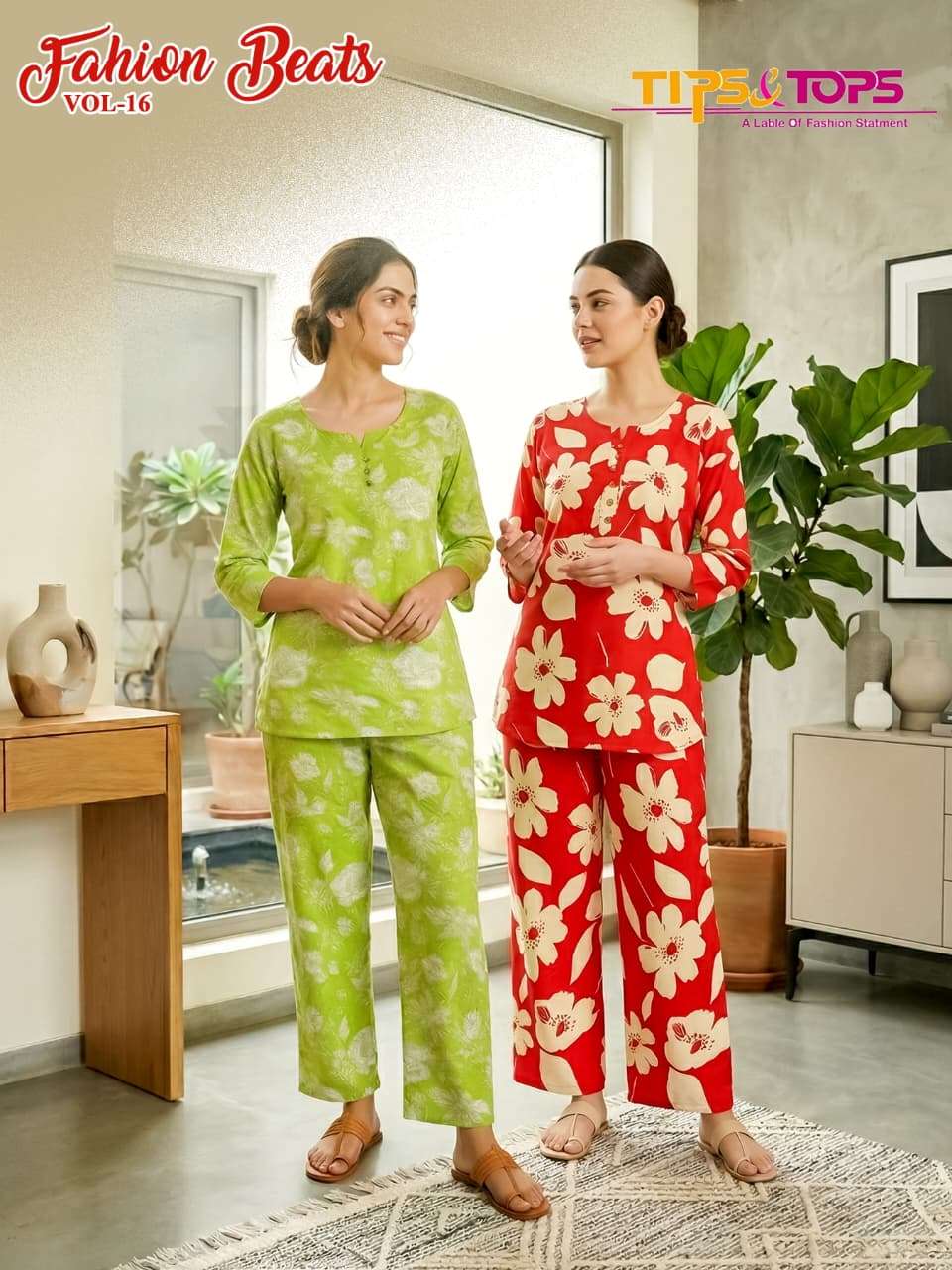 TIPS & TOPS FASHION BEATS Vol 16  PRINTED KURTI WHOLESALER 