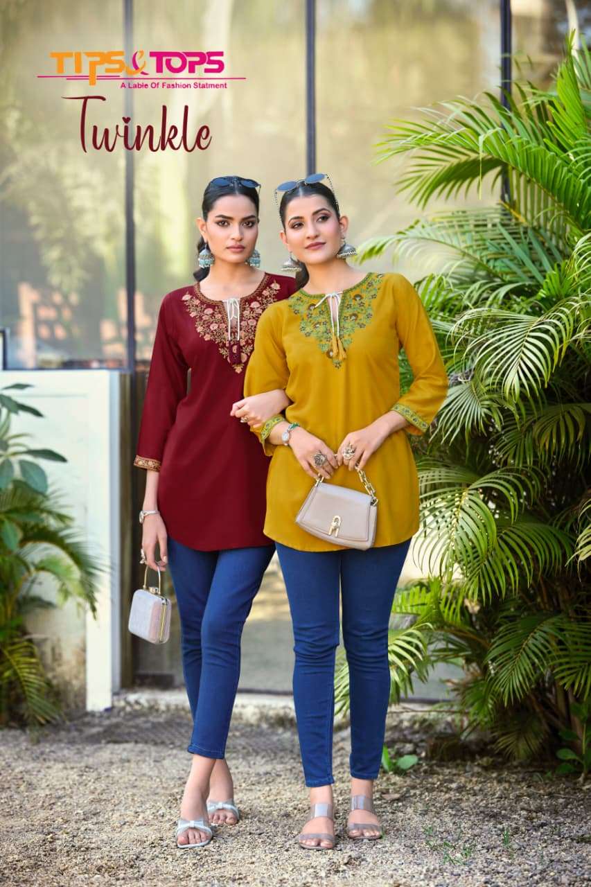 TIPS & TOPS  KURTI TWINKLE PRINTED KURTI WHOLESALER