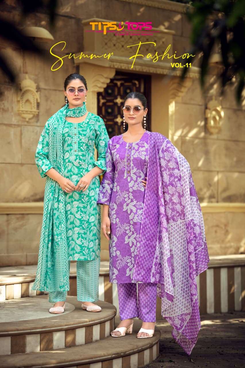 TIPS & TOPS SUMMER FASHION Vol 11 PRINTED KURTI WHOLESALER 