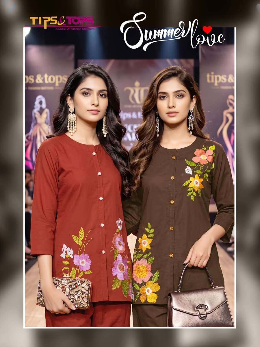 TIPS & TOPS SUMMER LOVE PRINTED KURTI WHOLESALER 