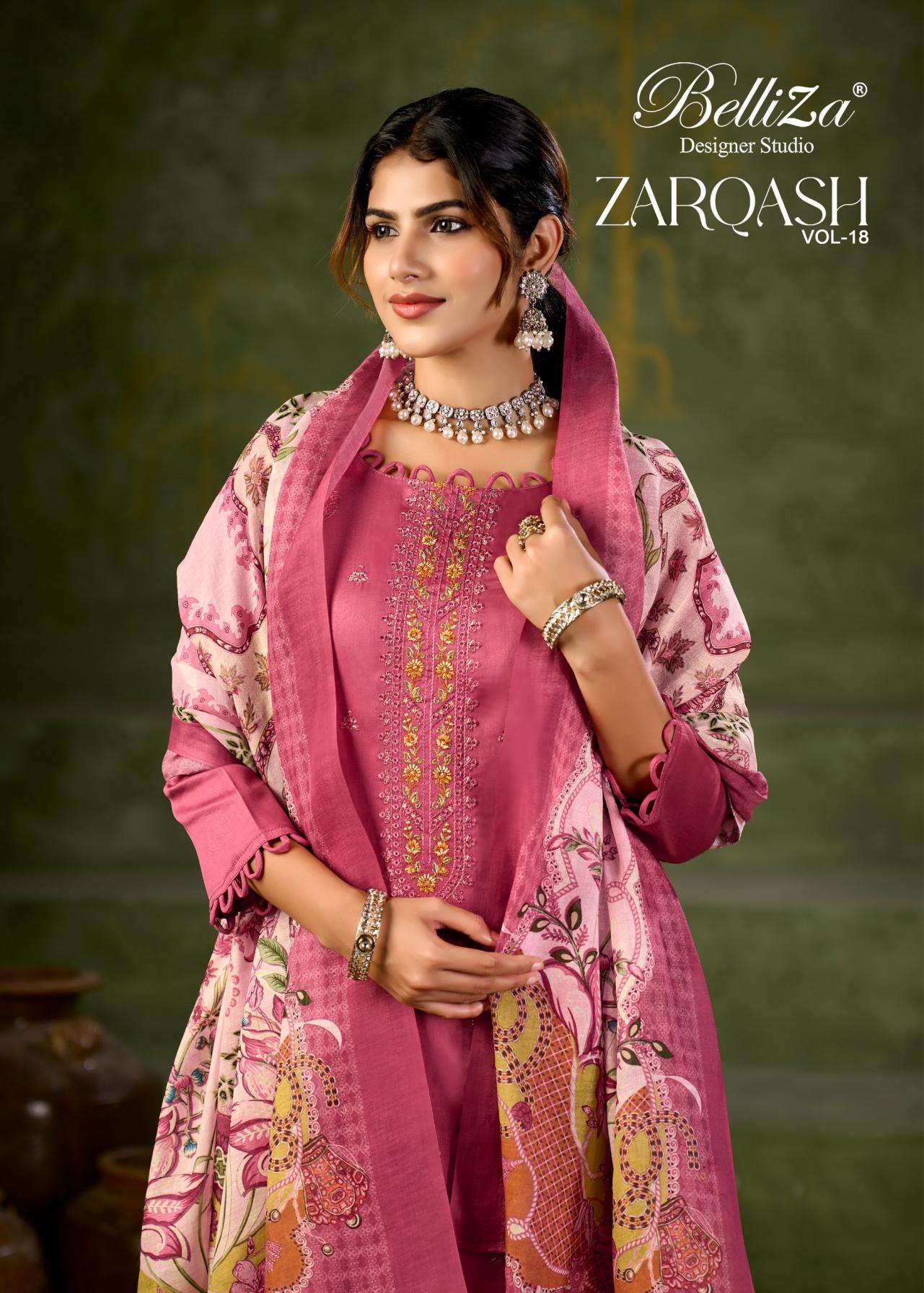 beliza KURTI zarqash vol 18 PRINTED KURTI WHOLESALER 