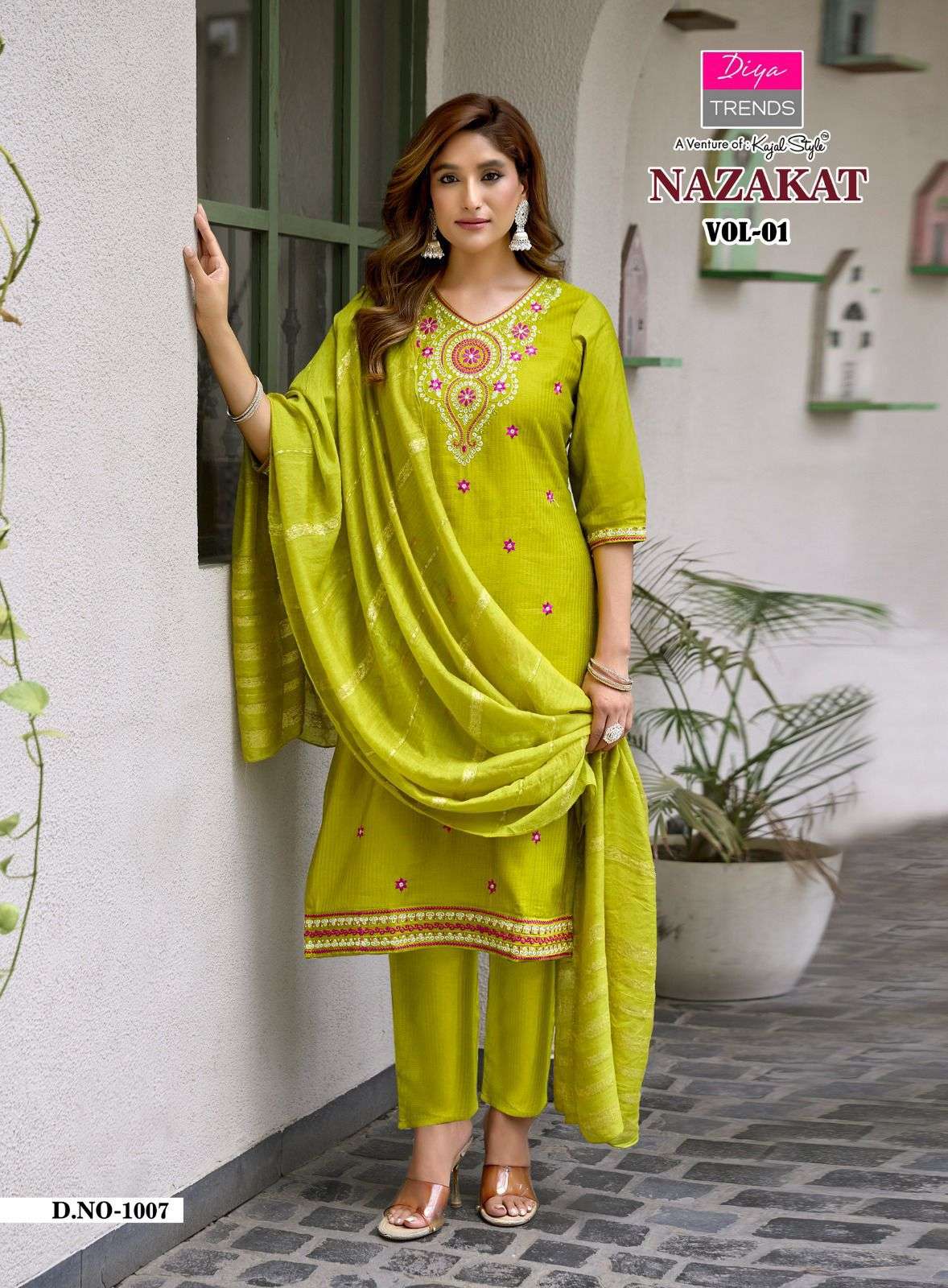 Diya TrendsNazakat Vol 1 PRINTED KURTI WHOLESALER 