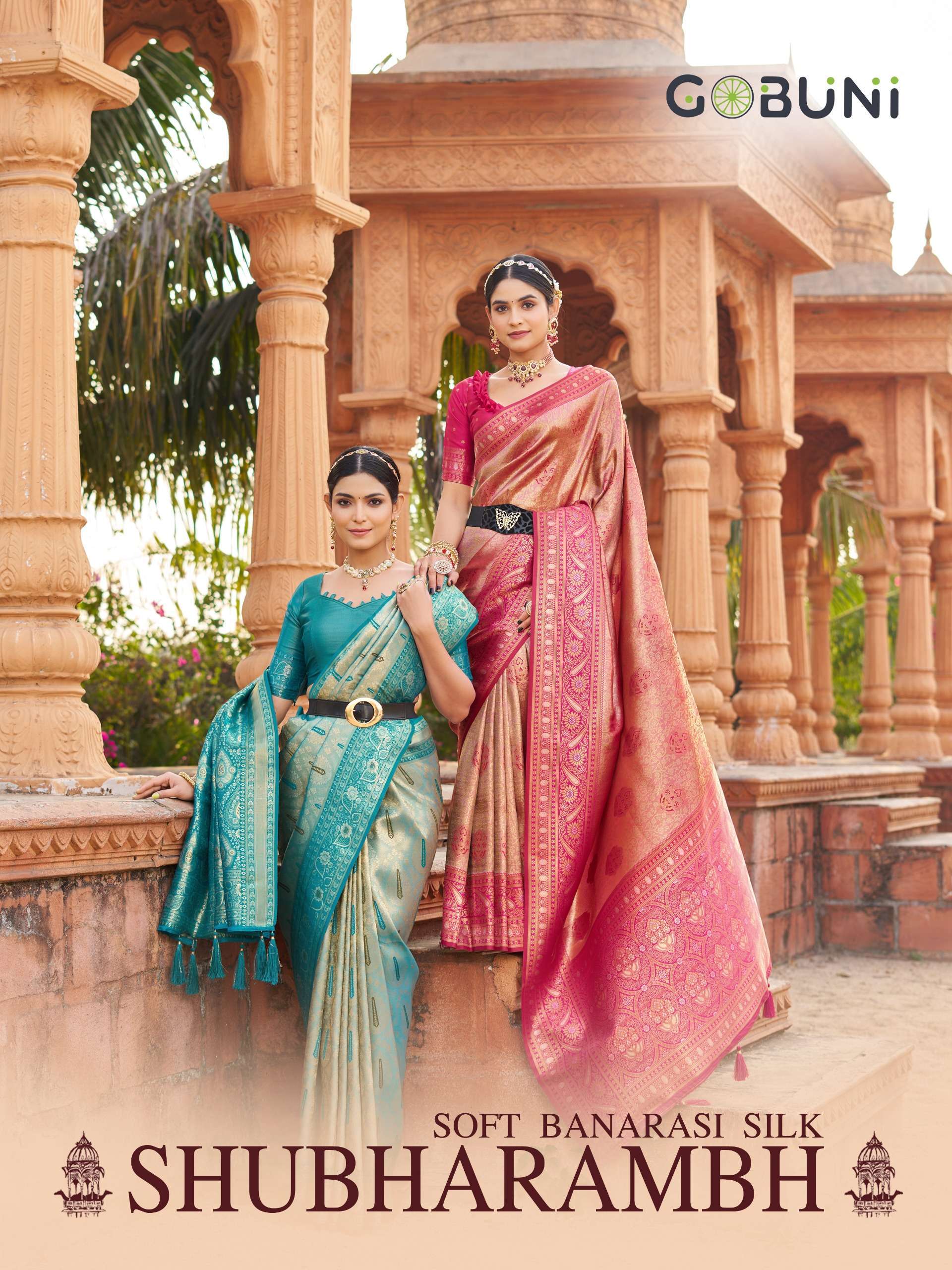 gobuni SAREES shubharambh 1101-1106 PRINTED KURTI WHOLESALER 