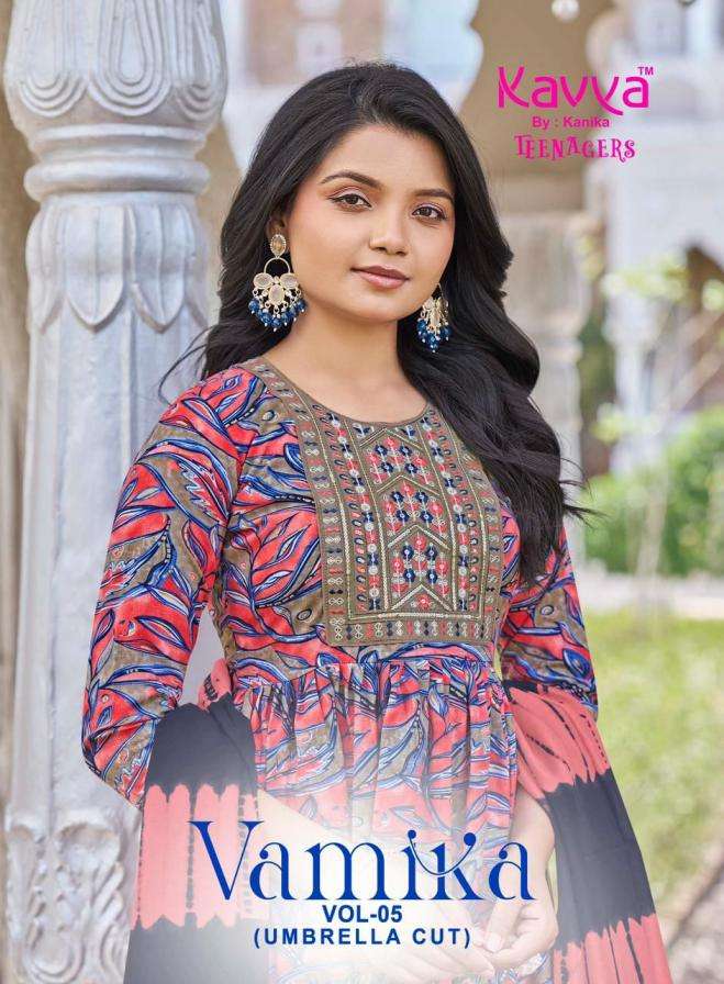 kavya KURTI vamika vol 5 PRINTED KURTI WHOLESALER 