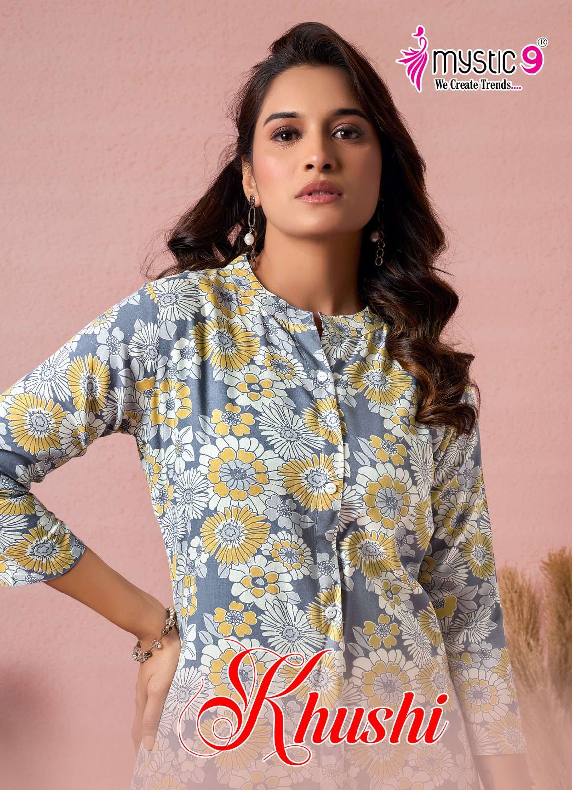 MYSTIC 9 KURTI KHUSHI VOL 8 PRINTED KURTI WHOLESALER 