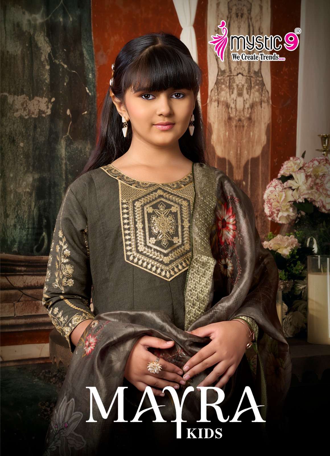 MYSTIC 9 KURTI MAYRA KIDS VOL 1 PRINTED KURTI WHOLESALER 