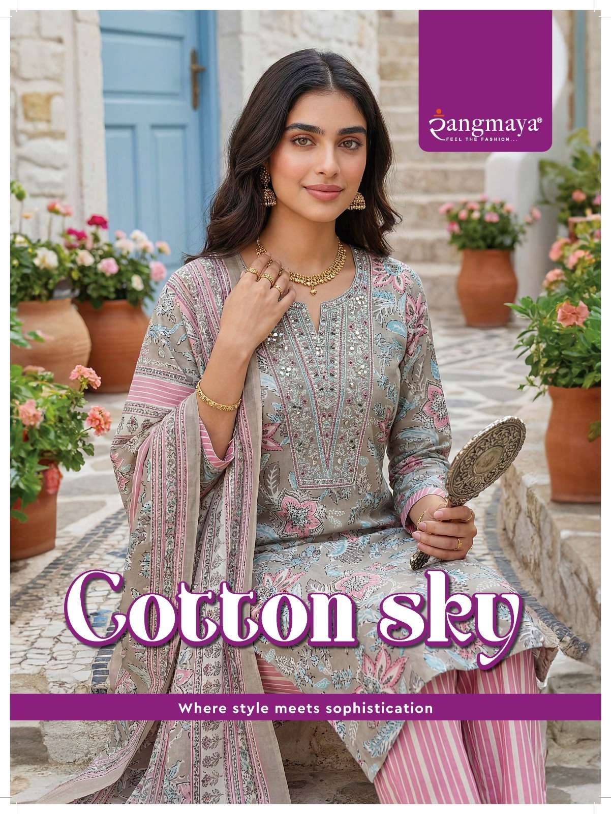 Rangmaya KURTI COTTON SKY PRINTED KURTI WHOLESALER 