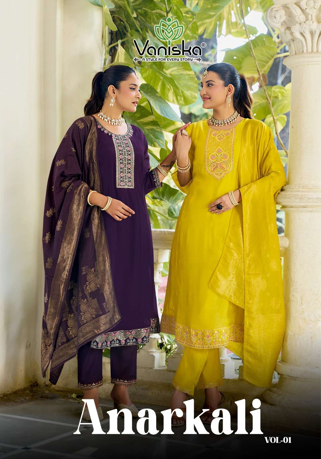 VANISKA KURTI ANARKALI VOL.1 PRINTED KURTI WHOLESALER 