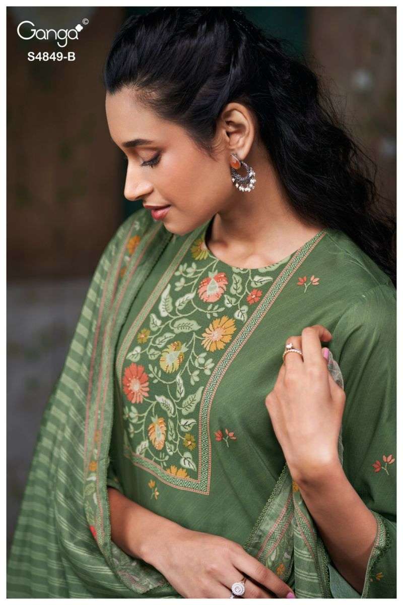 Ganga KURTI Pazellea 4849 PRINTED KURTI WHOLESALER 