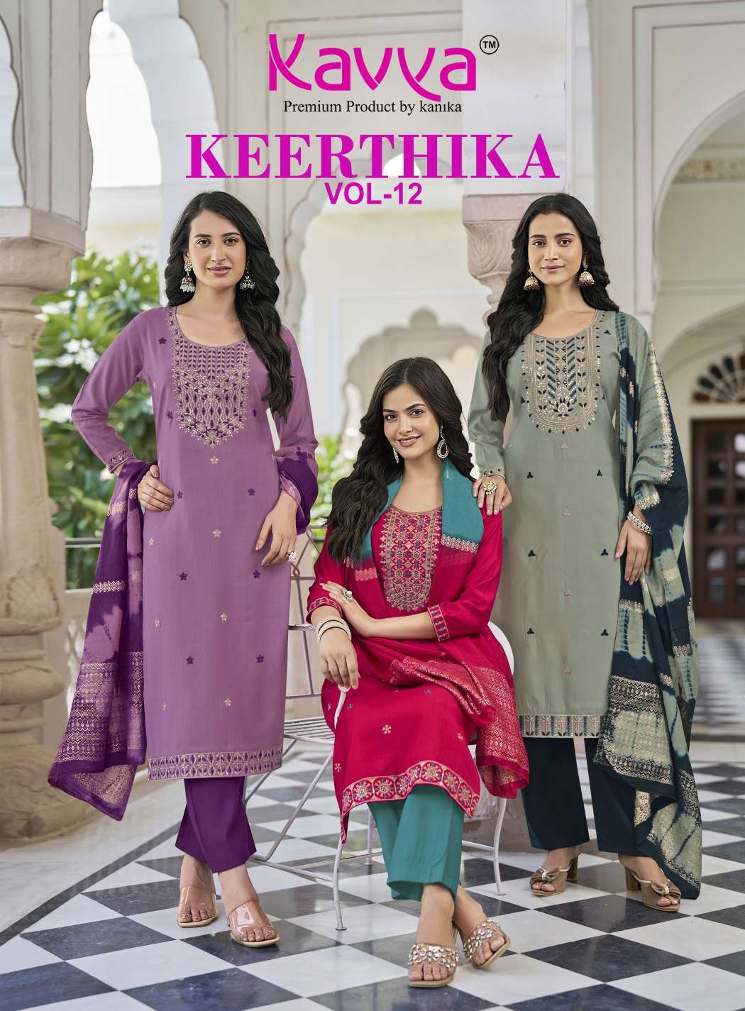 KAVYA KURTI KEERTHIKA vol 12 PRINTED KURTI WHOLESALER 