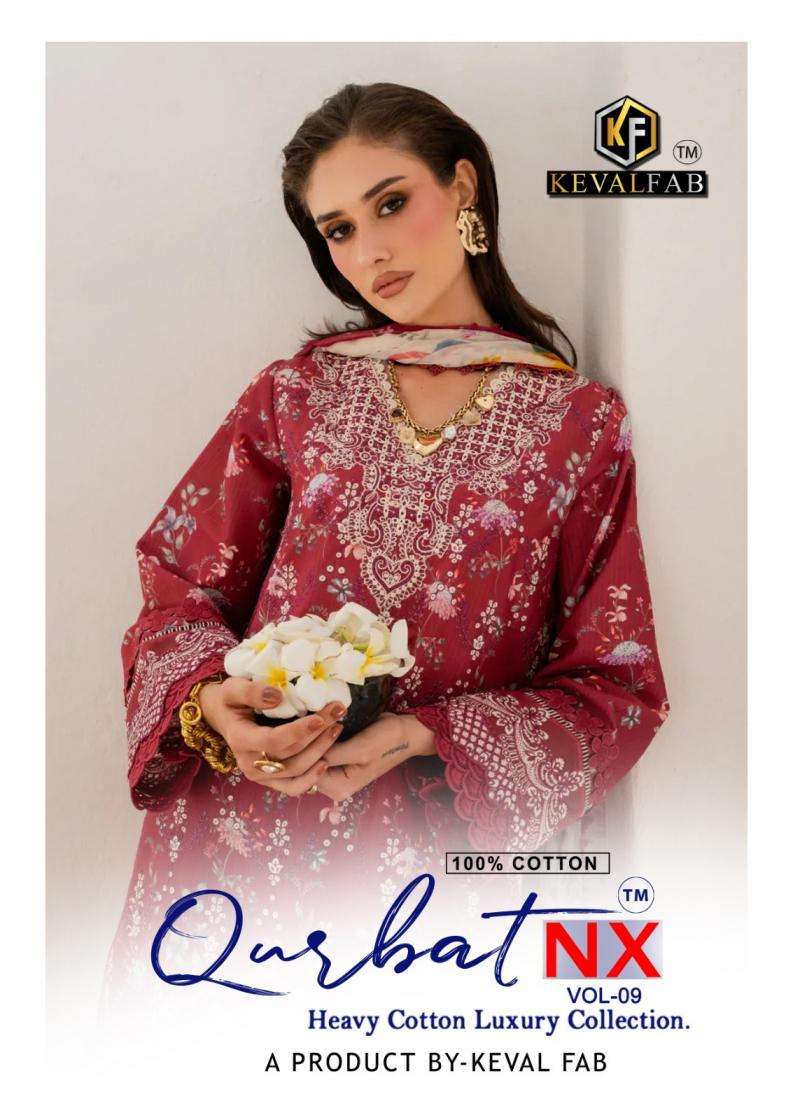 keval fab qurbat nx vol 9 PRINTED KURTI WHOLESALER 