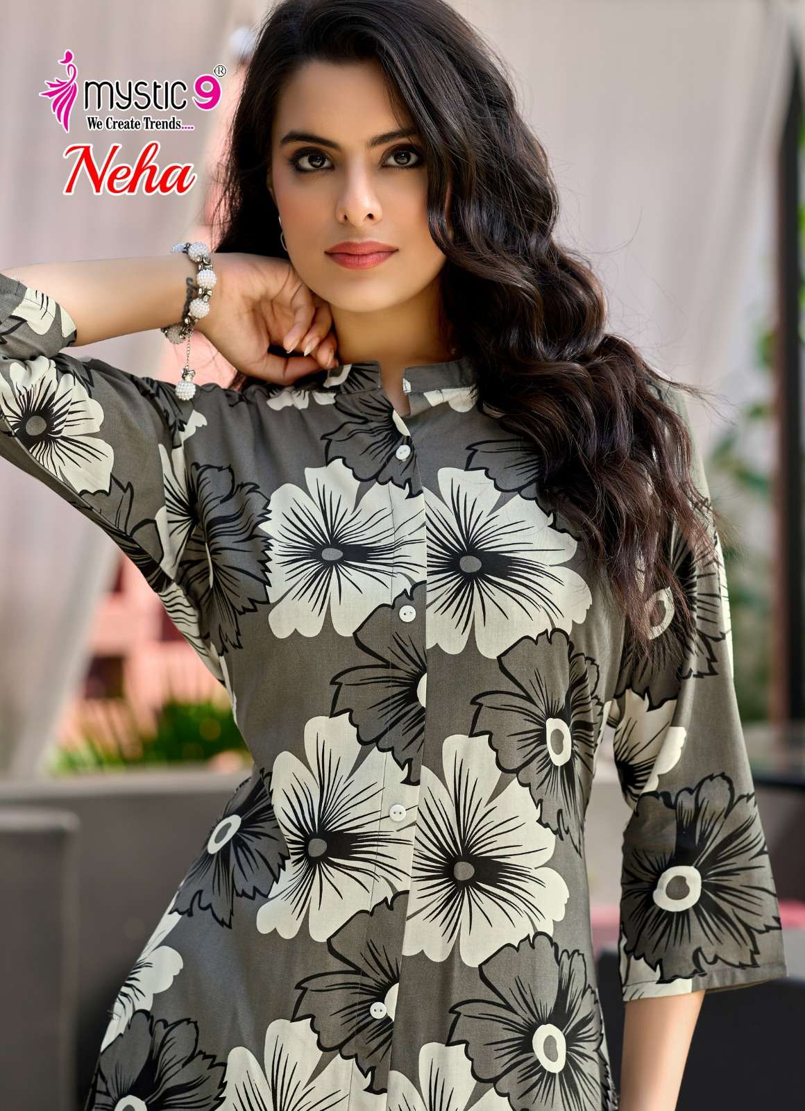 MYSTIC 9 KURTI NEHA VOL 1 PRINTED KURTI   WHOLESALER 