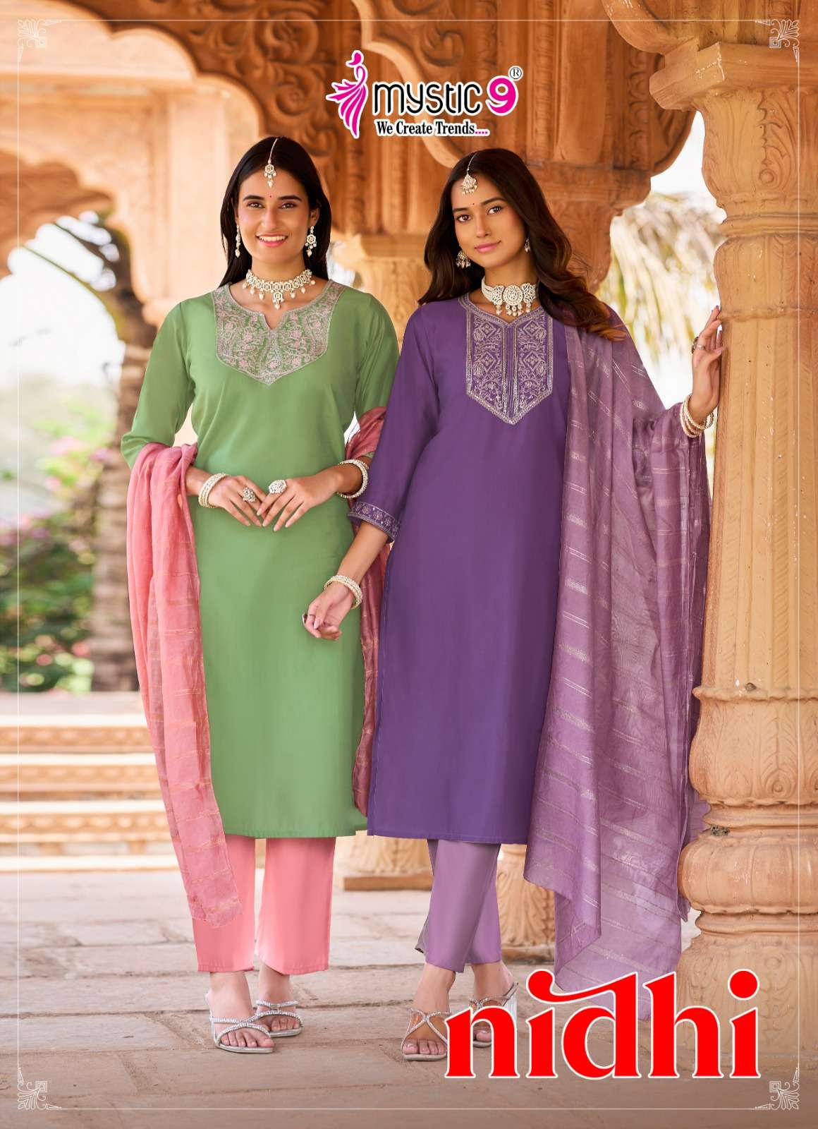 MYSTIC 9 KURTI NIDHI VOL 1 PRINTED KURTI WHOLESALER 
