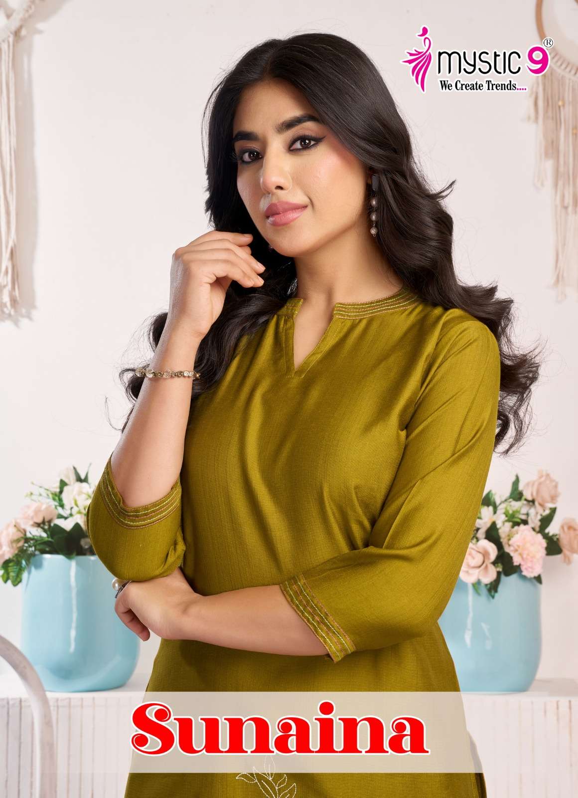 MYSTIC 9 KURTI SUNAINA VOL 1 PRINTED KURTI WHOLESALER 