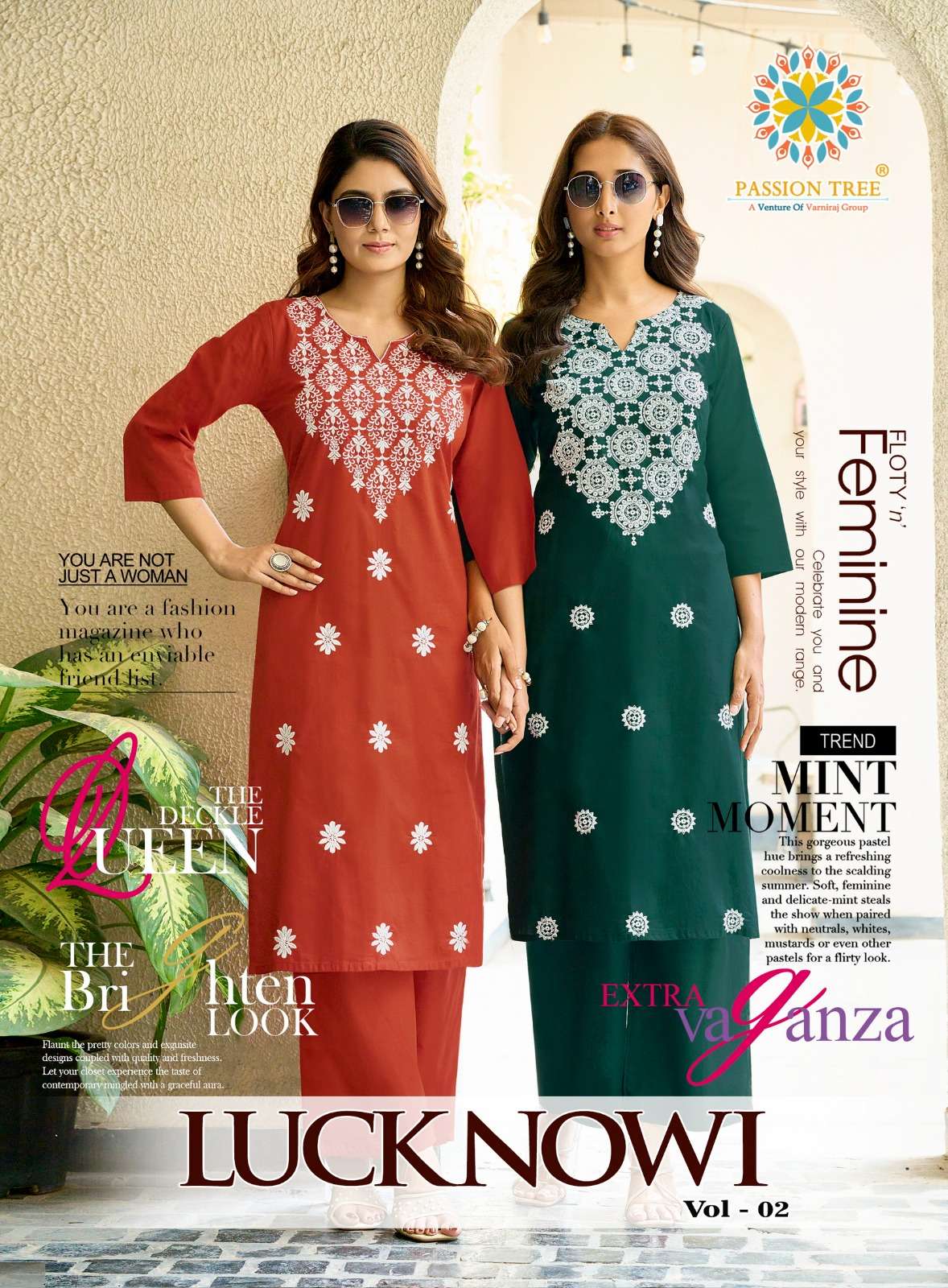 PASSION TREE LUCKNOWI VOL-2 PRINTED KURTI WHOLESALER 