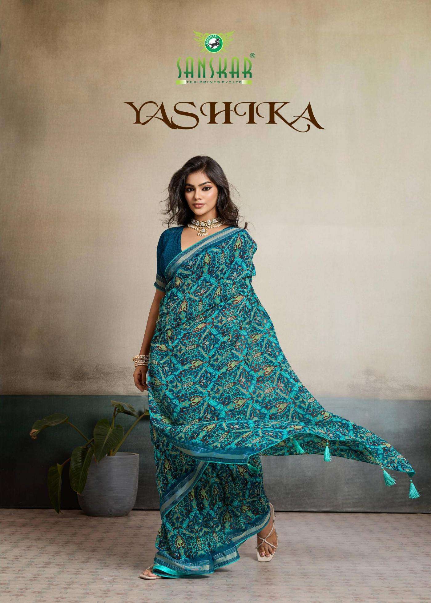 sanskar tex yashika PRINTED KURTI WHOLESALER 