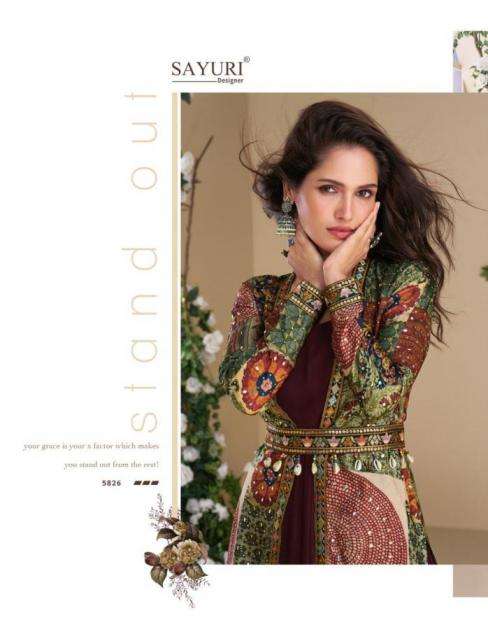 sayuri designer janvi 5826 PRINTED KURTI WHOLESALER 