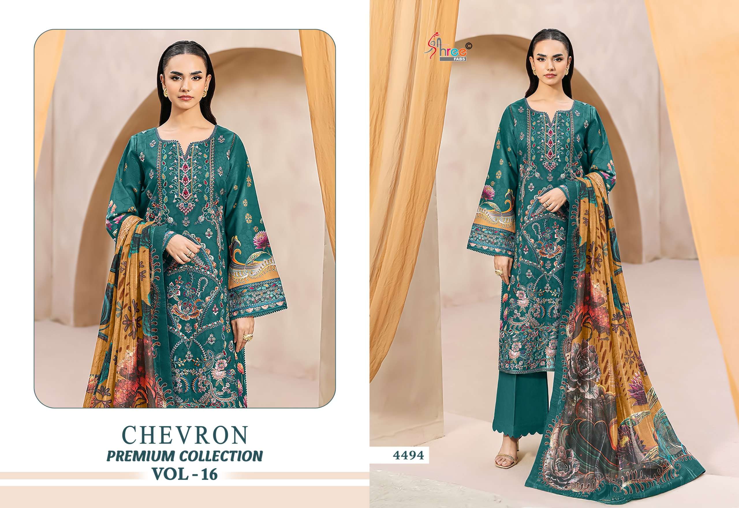 Shree Fabs Chevron Premium Collection Vol 16 PRINTED KURTI WHOLESALER 