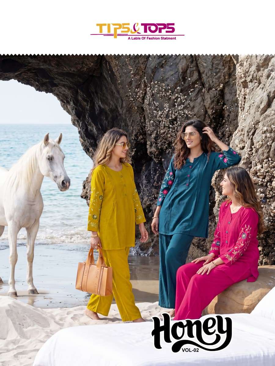 TIPS & TOPS HONEY PRINTED KURTI WHOLESALER 