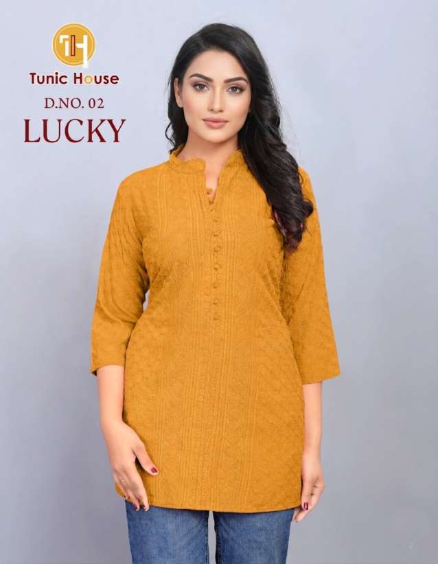 TUNIC HOUSE LUCKY PRINTED KURTI WHOLESALER 