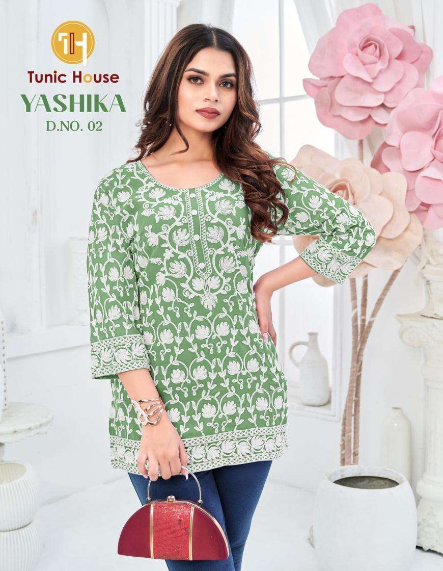TUNIC HOUSE YASHIKA PRINTED KURTI  WHOLESALER 