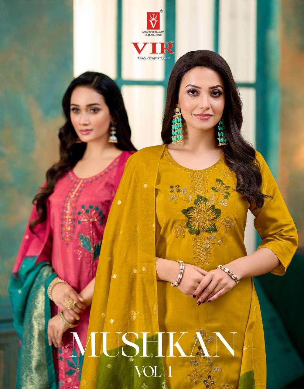 VIR KURTI MUSHKAN VOL 1 PRINTED KURTI WHOLESALER 