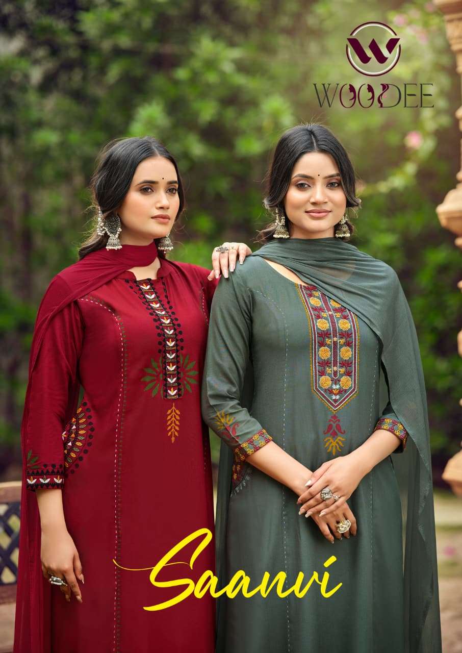 WOODEE KURTI   SAANVI PRINTED KURTI WHOLESALER 