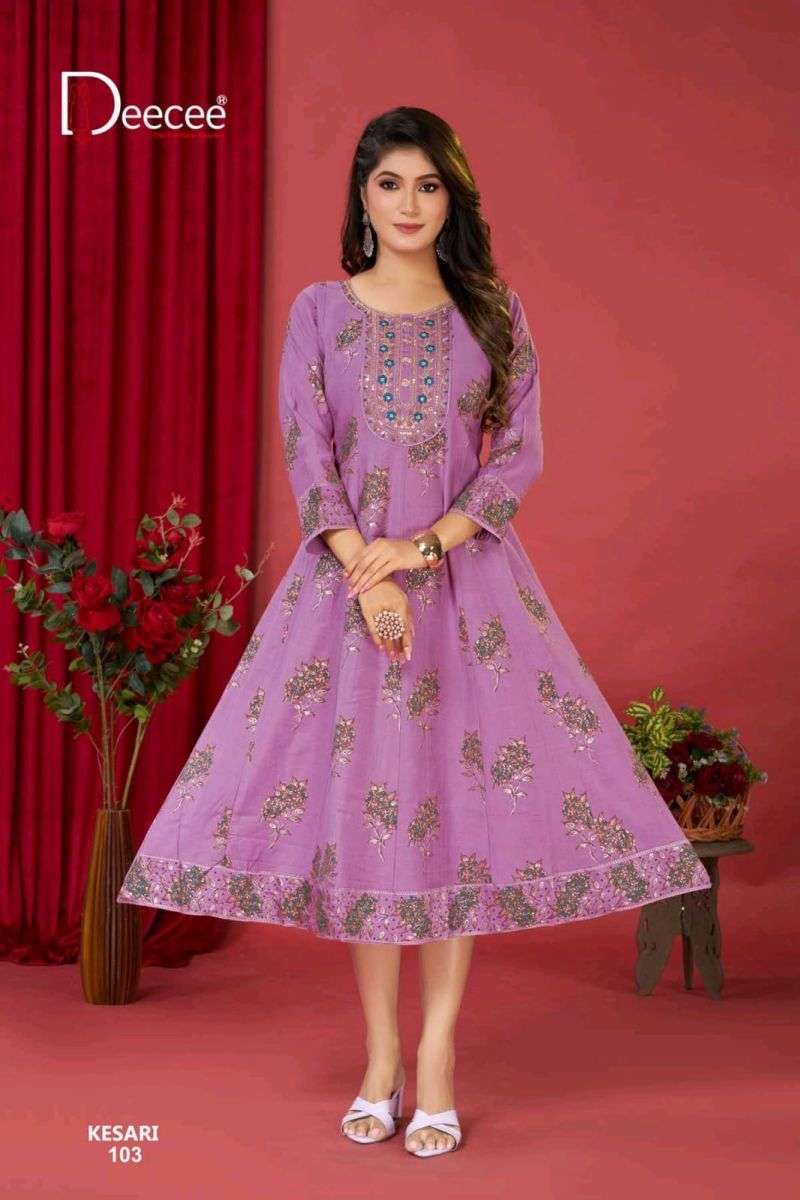 Deecee KURTI Kesari PRINTED KURTI WHOLESALER 
