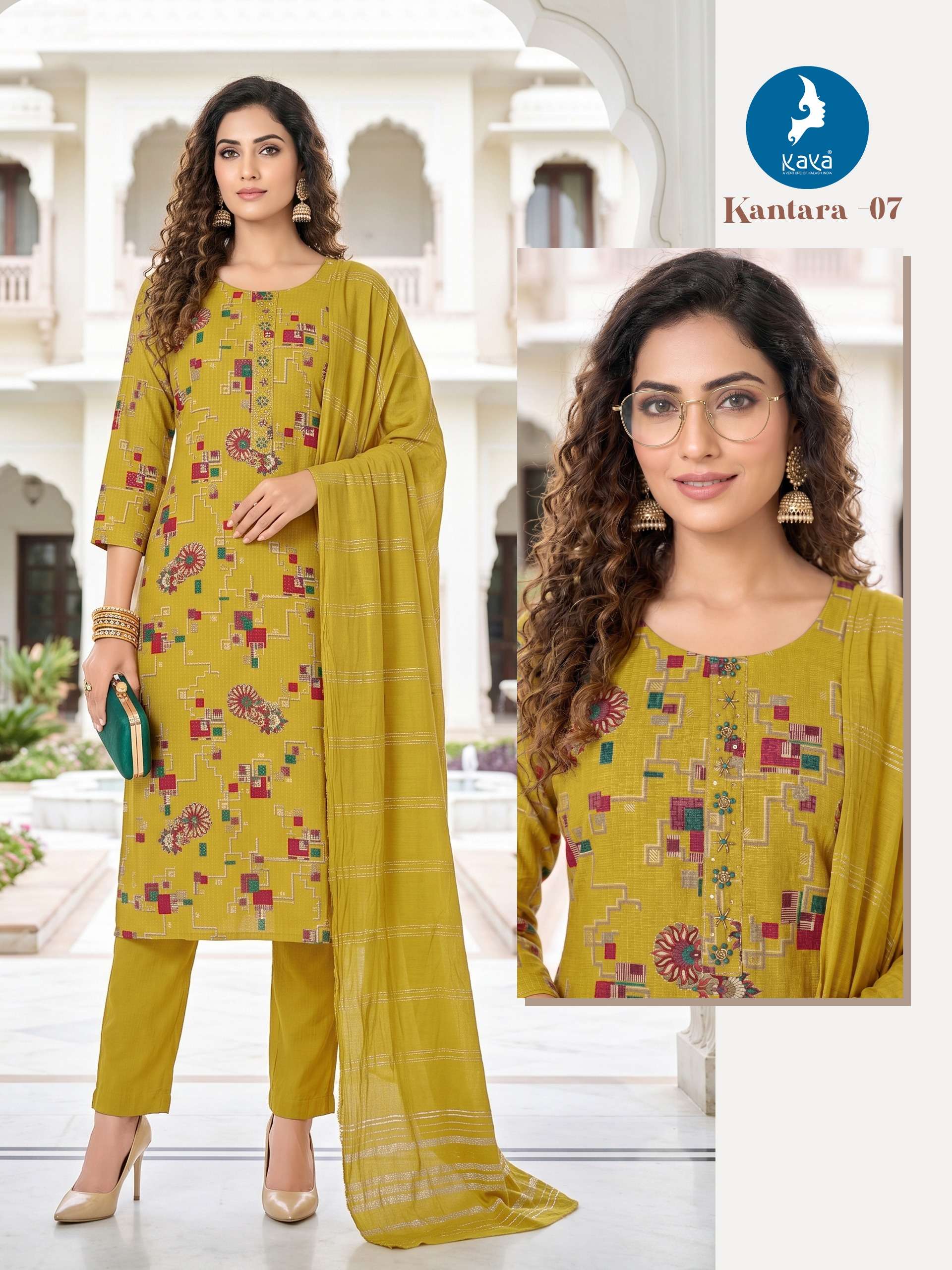 KAYA  KURTI KANTARA PRINTED KURTI WHOLESALER 