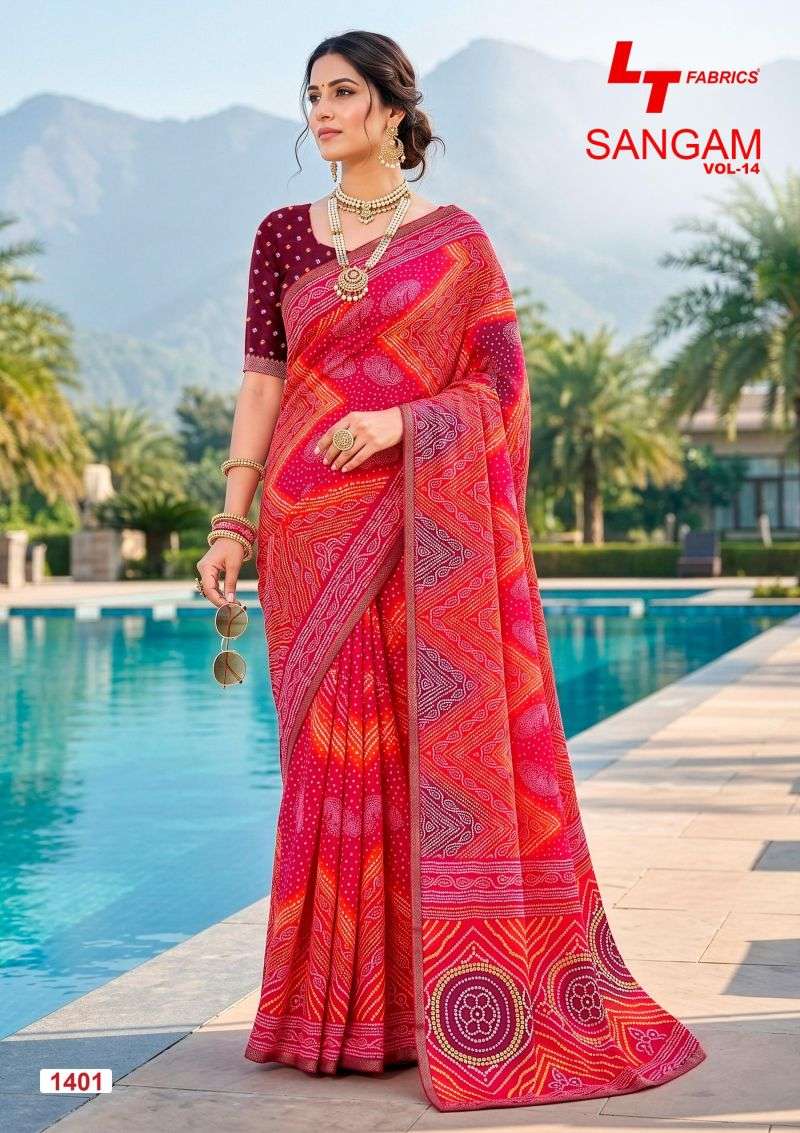 LT Fabrics Sangam Vol 14 PRINTED KURTI WHOLESALER 