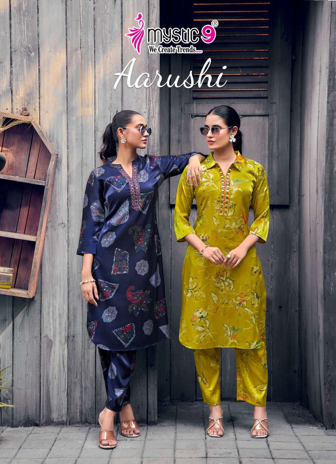 MYSTIC 9 KURTI AARUSHI VOL 1 PRINTED KURTI WHOLESALER 