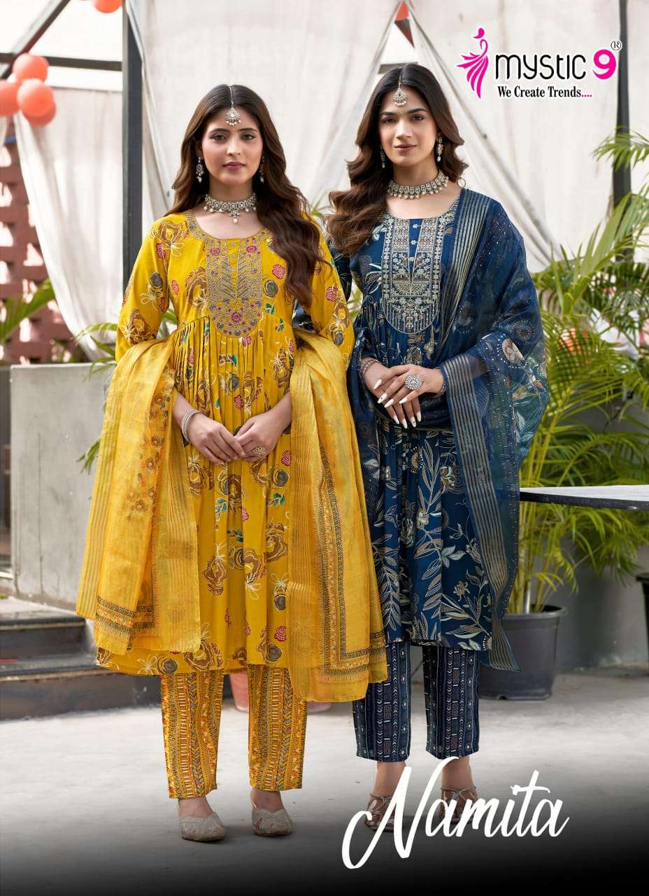 MYSTIC 9 KURTI NAMITA VOL 1  PRINTED KURTI WHOLESALER 