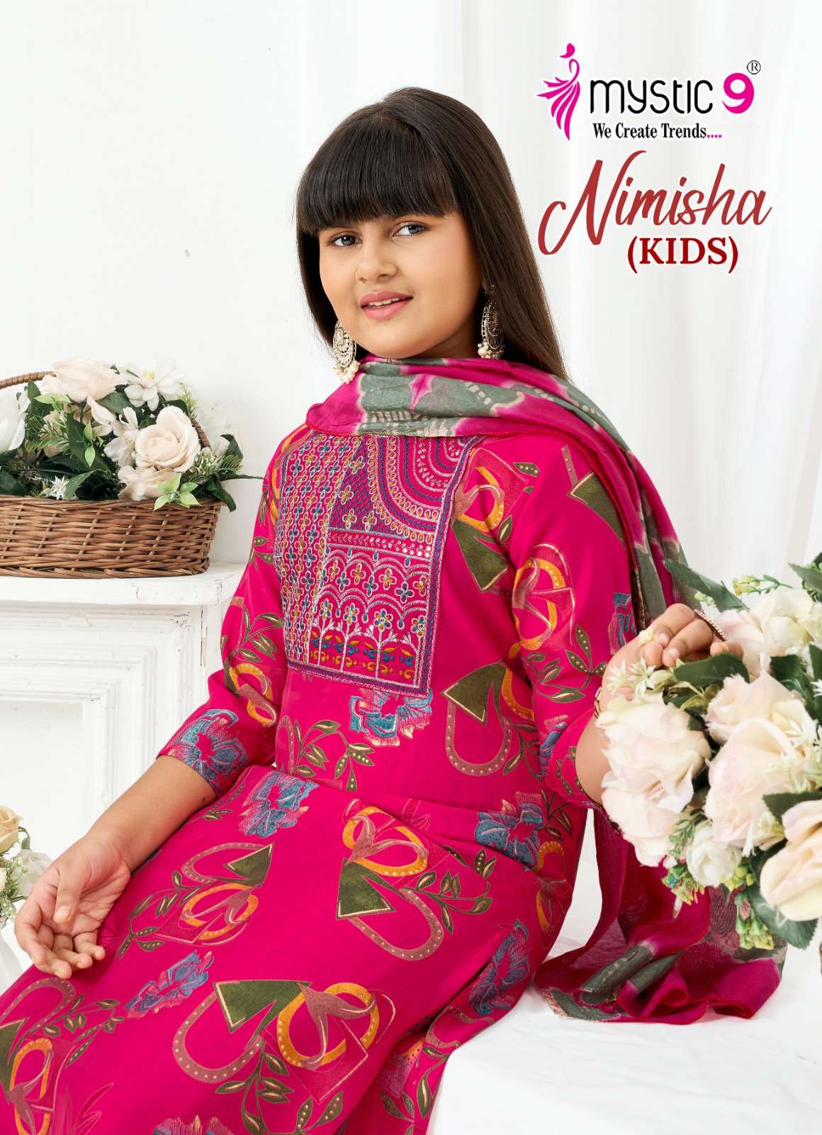 MYSTIC 9 KURTI NIMISHA KIDS VOL 1 PRINTED KURTI WHOLESALER 