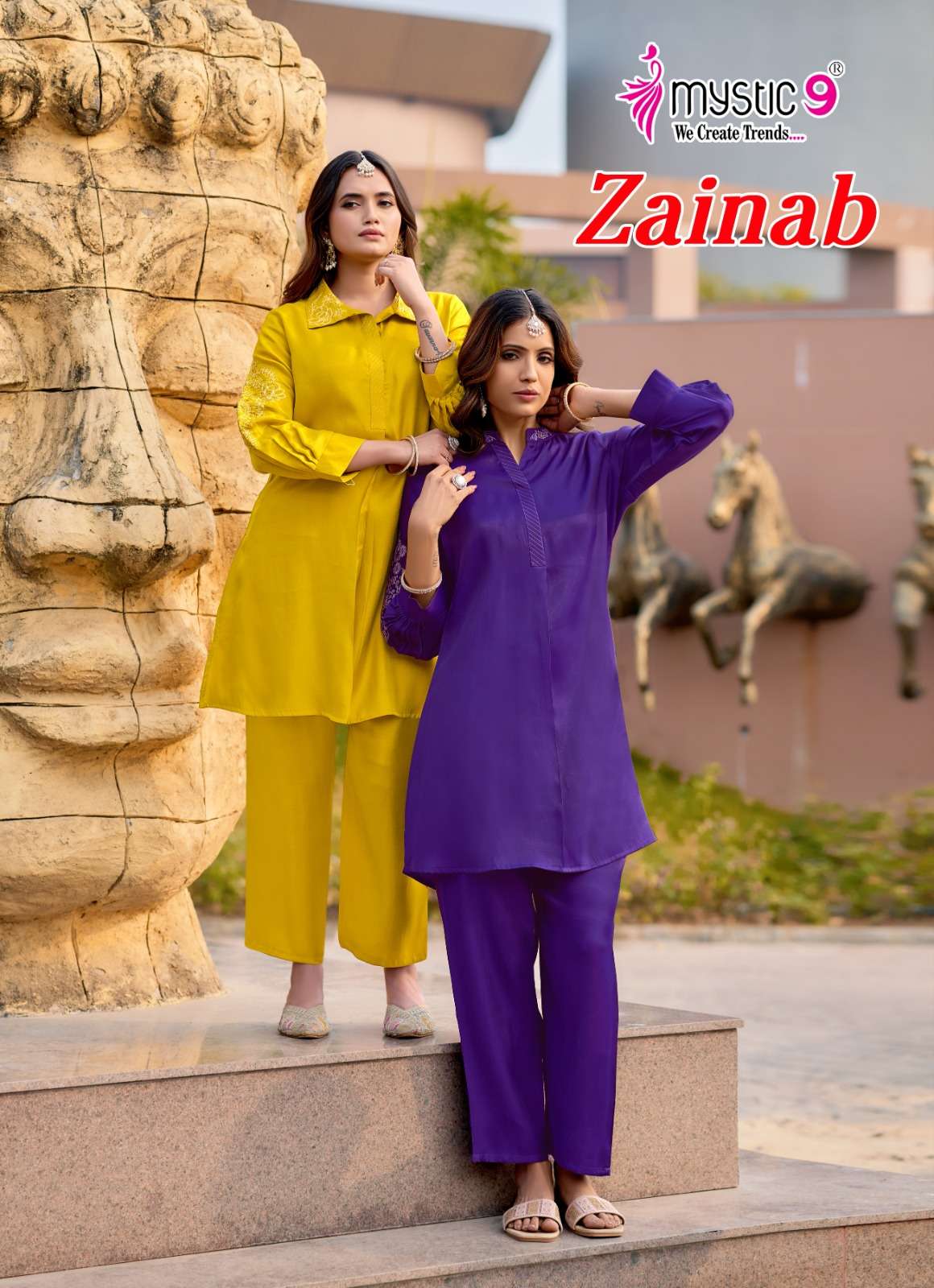 MYSTIC 9 KURTI ZAINAB VOL 1 PRINTED KURTI WHOLESALER 